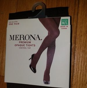 Brown Merona Premium Opaque Control Top Tights